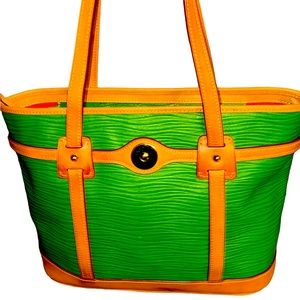 DOONEY & BOURKE Textured Leather Green Tote, NWT